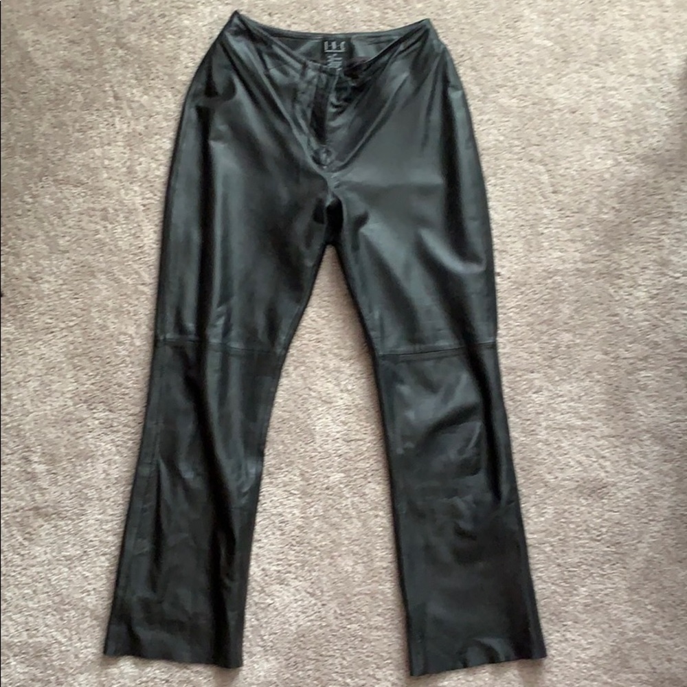 Chocolate brown leather pants